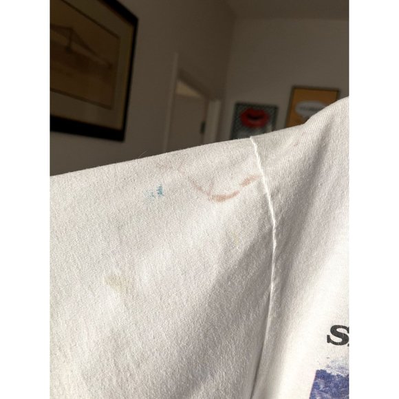 VINTAGE SINGLE STITCH ART EXTRAVAGANZA PAINT BRUSH WHITE T SHIRT SIZE LARGE - Picture 5 of 7